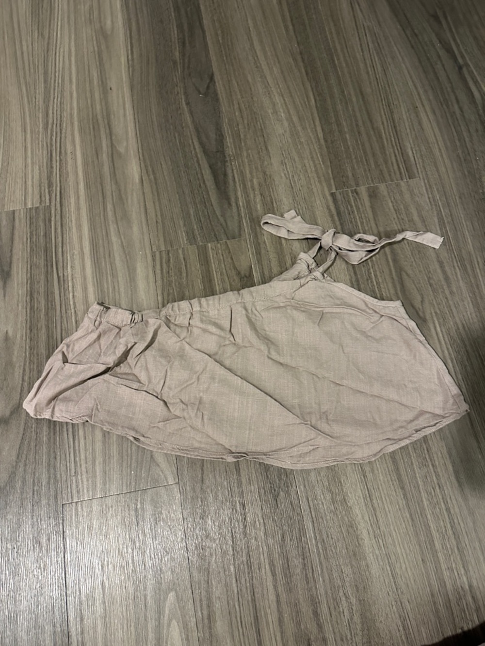 Light Mauve Tie-Strap Crop Top